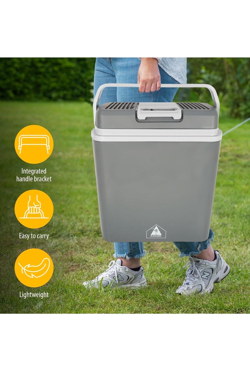 Safari Thermoelectric Cooler & Warmer 12V – Portable Electric Box with USB/DC/Mains Connection, Max/Eco Mode, Handle Lock, Lightweight, Quiet Operation, 40.6x24.7x44.2cm, 3.7kg Net Weight SF029 - Image 5