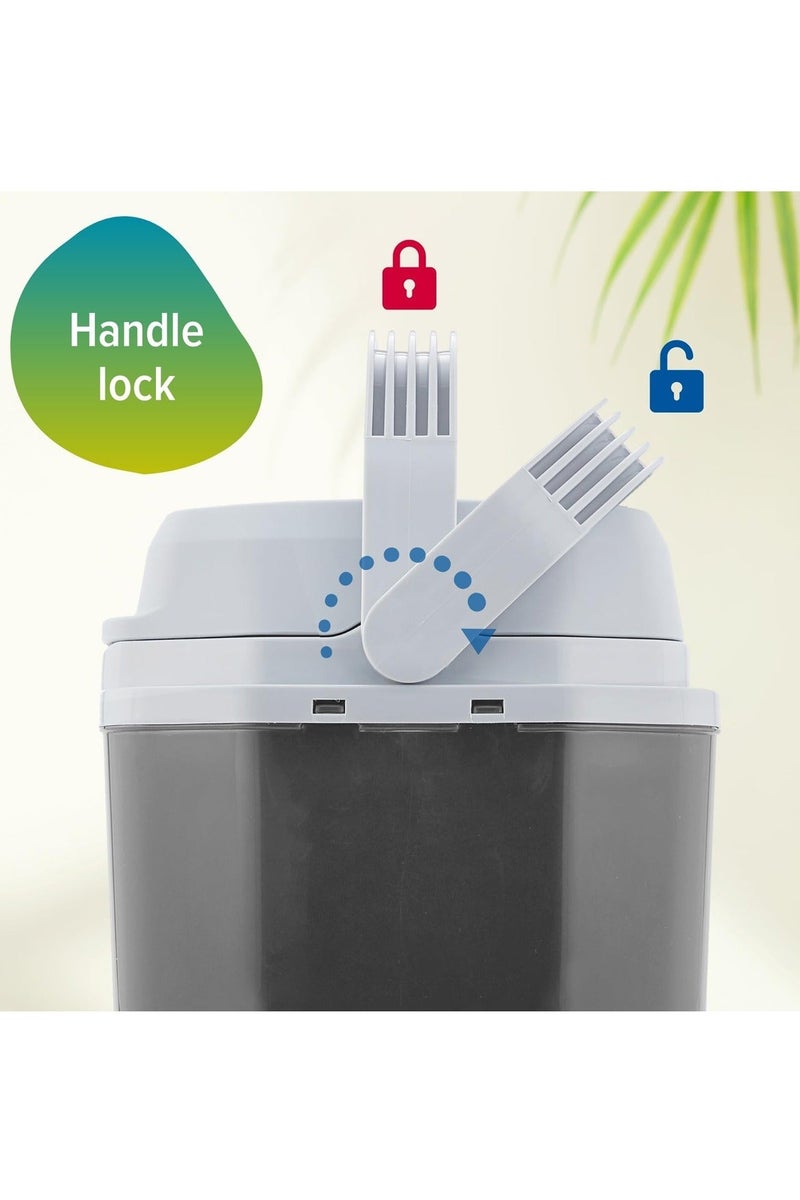 سفاري مبرد وسخان حراري كهربائي ١٢ فولت - صندوق كهربائي محمول مزود بمنفذ USB/تيار مستمر/تيار كهربائي رئيسي، وضع ماكس/إيكو، قفل للمقبض، خفيف الوزن، تشغيل هادئ، ٤٠.٦×٢٤.٧×٤٤.٢ سم، الوزن الصافي ٣.٧ كجم SF029 - Image 5