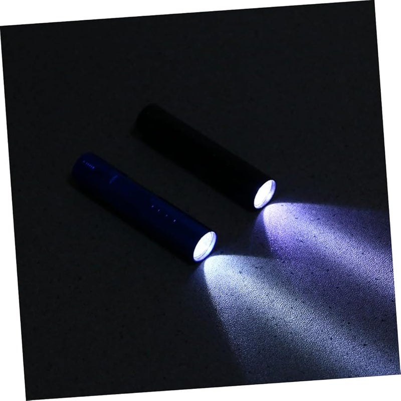 2 قطعة من مصباح يدوي صغير مفتاح سريع LED فائق السطوع، أسود من سبائك الألومنيوم، مصباح محمول للتخييم والطوارئ - Image 4