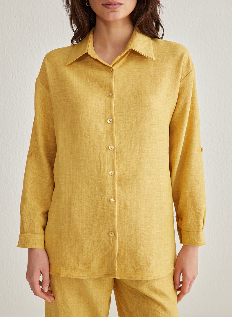 trendyol Yellow Woven Bottom - Top Set Twoss24Au00095 - Image 3