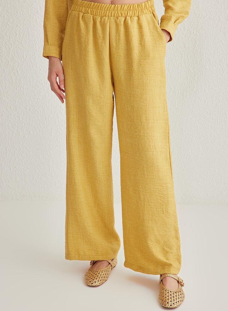 trendyol Yellow Woven Bottom - Top Set Twoss24Au00095 - Image 4
