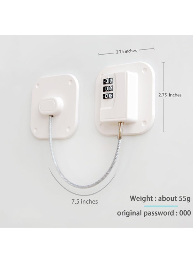 جونيس قفل الثلاجة: أقفال مضادة للأطفال للخزائن والأدراج، تركيب سهل لا يحتاج لمفاتيح، قفل مركب متعدد الوظائف لأمان الأطفال (1، أبيض) - Image 2