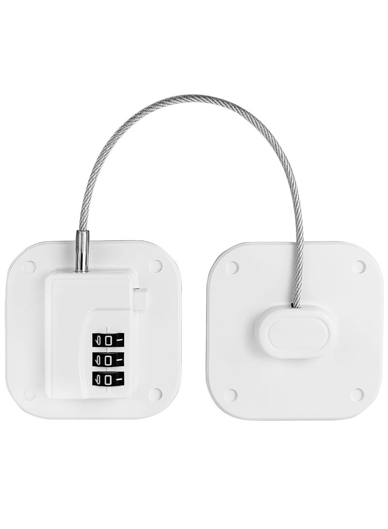Gonice Fridge Lock Refrigerator Freezer Childproof Locks for Cabinets and Drawers Easy Install No Keys Needed Combo Lock Multifunctional Child Safety Cabinet Locks(1, White) - Image 1