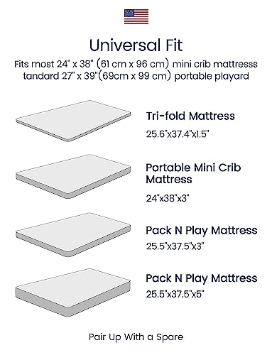 TotAha Botanical Pack and Play Sheets Fitted, Compatible with Graco Pack N Play Playard Crib, Babyletto, Dream on Me, Baby Trend, and Other Playpen Mattress, Premium Soft Mini Crib Sheets, 2 Pack - Image 4