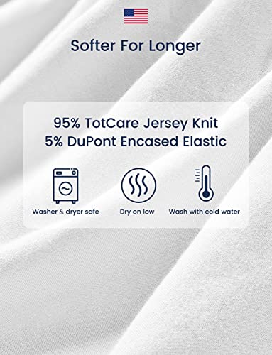 TotAha Botanical Pack and Play Sheets Fitted, Compatible with Graco Pack N Play Playard Crib, Babyletto, Dream on Me, Baby Trend, and Other Playpen Mattress, Premium Soft Mini Crib Sheets, 2 Pack - Image 5