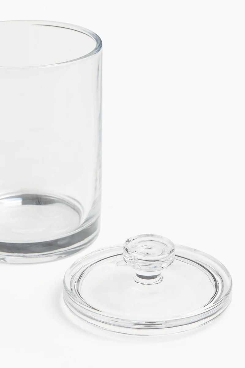 اتش اند ام Glass jar with a lid