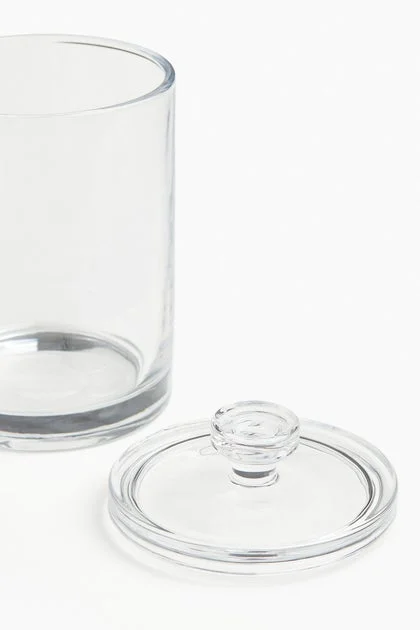 اتش اند ام Glass jar with a lid