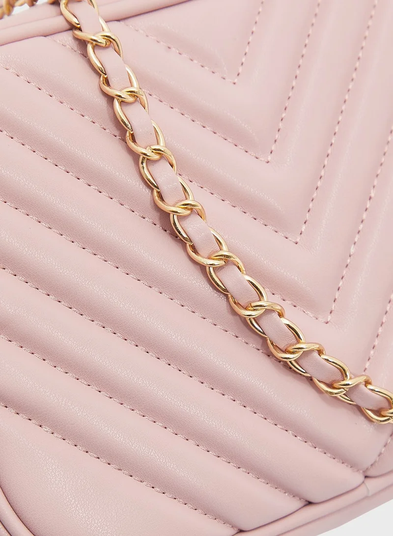 ELLA Quilted Chain Handle Cross Body
