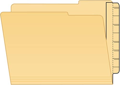 Tabbies Extenda-Folder Strips, Convert Top Tab Folders into end tab File folders, Manila, 1/2 Tab Extension, Under-Cut, 100/Box (55991), 3-1/4”w x 9-1/4”h - Image 1