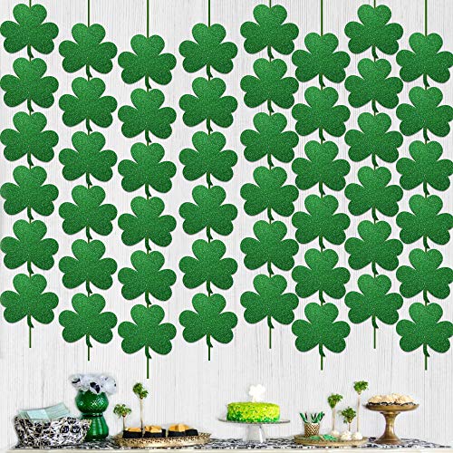 GOER St. Patrick's Day Shamrock Decorations,12 Pcs Hanging Swirls for St. Patrick's Day Party Supplies - Image 3