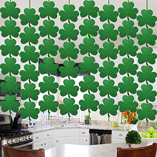 GOER St. Patrick's Day Shamrock Decorations,12 Pcs Hanging Swirls for St. Patrick's Day Party Supplies - Image 4