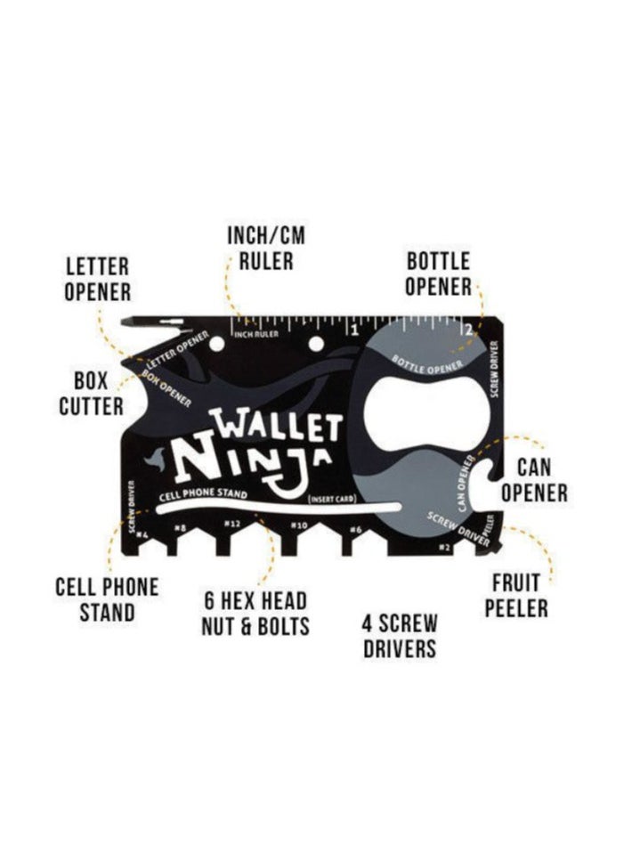 Wallet Ninja - Wallet Ninja Multitool Card 18 in 1 Credit Card Multi-Tool - Image 1