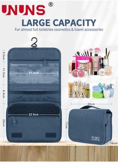 UNUNS Hanging Toiletry Bag,Large Cosmetic Makeup Travel Organizer For Men Women With Sturdy Hook,Dividers And Inner Pouch,Portable Travel Organizer Kit For Shampoo,Toiletries  - Image 3