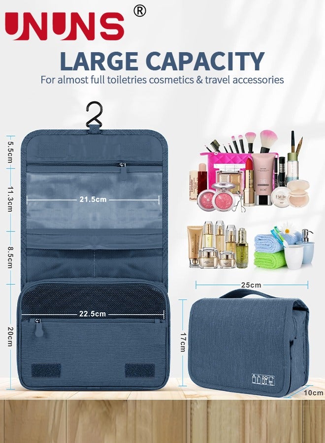 UNUNS Hanging Toiletry Bag,Large Cosmetic Makeup Travel Organizer For Men Women With Sturdy Hook,Dividers And Inner Pouch,Portable Travel Organizer Kit For Shampoo,Toiletries - Image 3