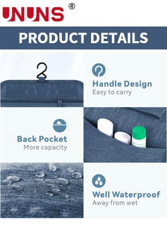 UNUNS Hanging Toiletry Bag,Large Cosmetic Makeup Travel Organizer For Men Women With Sturdy Hook,Dividers And Inner Pouch,Portable Travel Organizer Kit For Shampoo,Toiletries  - Image 4