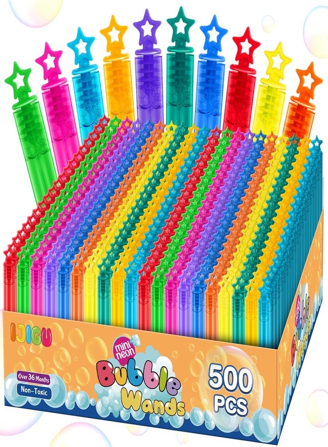 IJIGU 200 Pcs Mini Bubble Wands in 10 Colors, Bulk Party Favors for Kids, Themed Birthday, Christmas, New Year, Valentine, Carnival, School Classroom Prizes for Boys & Girls, Ideal Goodies Bags Stuffers - Image 1