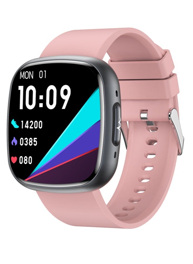 رولستيمي ساعات رجالية ونسائية ساعات ذكية ساعات رياضية أوضاع رياضية متعددة بلوتوث الاتصال مراقبة الصحة آي بي 68 مقاوم للماء عمر بطارية طويل جدا إي تي 593 وردي - Image 1