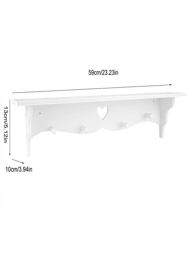 Fdit PVC Hollowed Love Shape Wall Shelf, Space-Saving Wall Shelf Hanging Storage Rack Home Decoration for Living Room Bedroom - Image 2