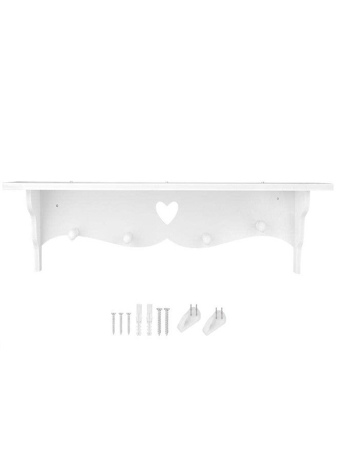Fdit PVC Hollowed Love Shape Wall Shelf, Space-Saving Wall Shelf Hanging Storage Rack Home Decoration for Living Room Bedroom - Image 1