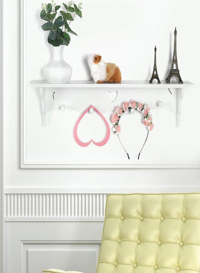 Fdit PVC Hollowed Love Shape Wall Shelf, Space-Saving Wall Shelf Hanging Storage Rack Home Decoration for Living Room Bedroom - Image 5