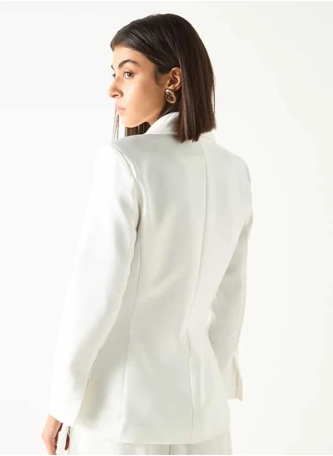 2Xtremz 2Xtremz Shawl Lapel Blazer with Pleated Accent