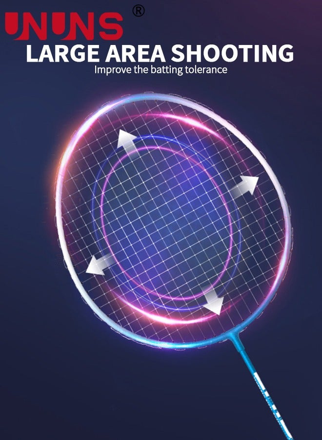 UNUNS مجموعة شبكات تنس الريشة الرياضية، مجموعات معدات كاملة - 4 مضارب، 3 كرات ريشة، شبكة تنس الريشة، حقيبة حمل واحدة، مجموعة ألعاب مثالية في الفناء الخلفي في الهواء الطلق، معدات غنية للتدريب للمبتدئين، ترفيهية - Image 4