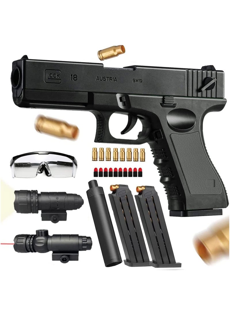 Generic - Dress-Up Accessories Glock Foam Blaster Toy Gun – Includes Magazine, Bullets, and Silencer – Perfect Children's Gift for Role Play and Fun Adventures - Image 1