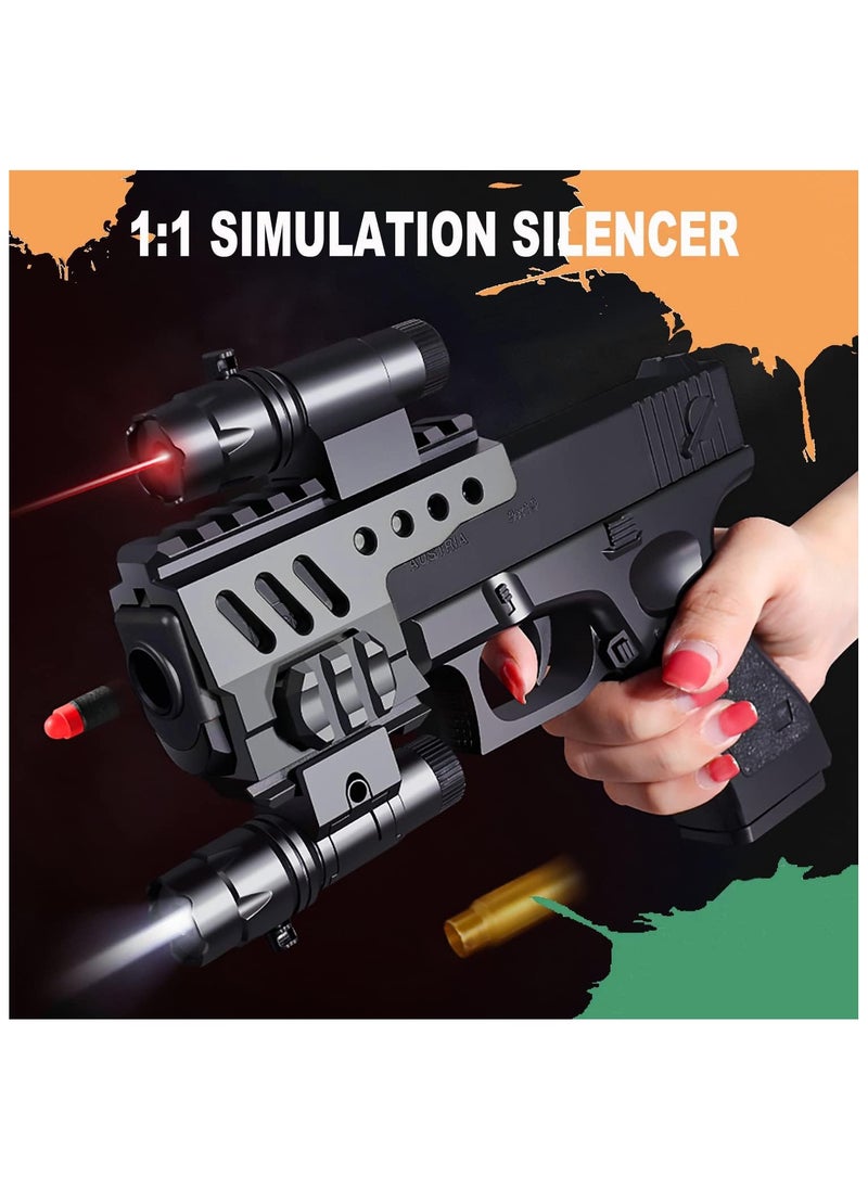 Generic - Dress-Up Accessories Glock Foam Blaster Toy Gun – Includes Magazine, Bullets, and Silencer – Perfect Children's Gift for Role Play and Fun Adventures - Image 1