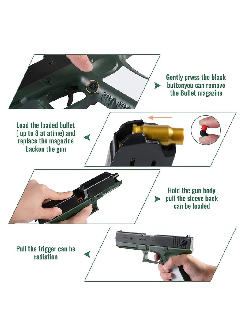 Generic - Dress-Up Accessories Glock Foam Blaster Toy Gun – Includes Magazine, Bullets, and Silencer – Perfect Children's Gift for Role Play and Fun Adventures - Image 1