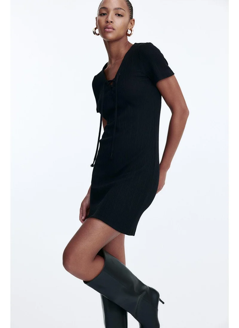 H&M Lacing-detail bodycon dress