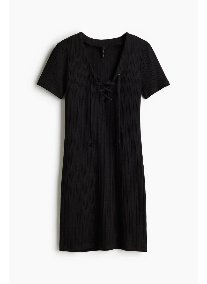 H&M Lacing-detail bodycon dress