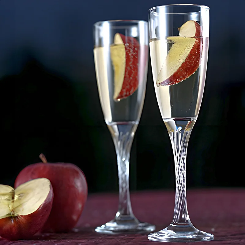 Simply Kitchen Kasanova-Set Of 6 Flutes 150 Ml Twist Transparent