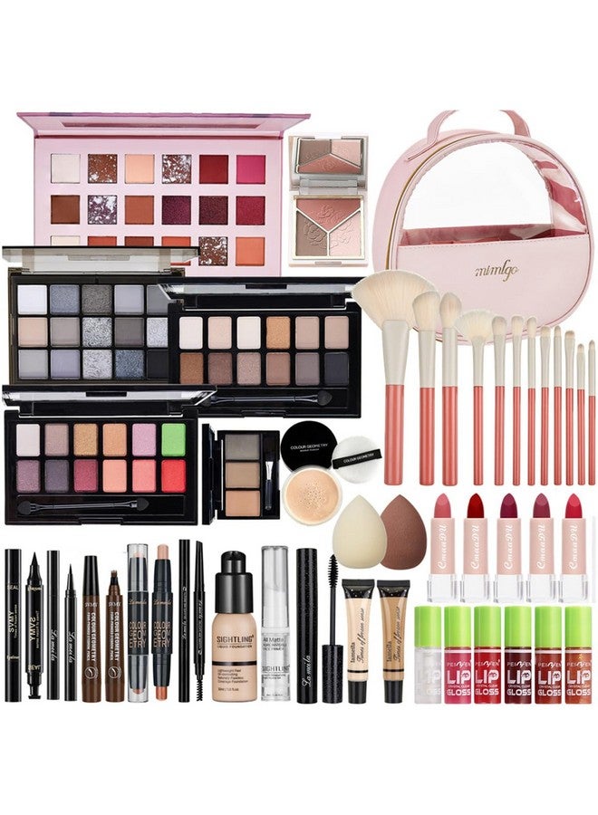 SIGHTLING All In One Makeup Kit, Travel Makeup Kit, Makeup Gift Set, Makeup Kit for Women Full Kit, Makeup Bundle Includes Foundation Eyeshadow Palette Lipstick Eyeliner Mascara Contour Stick Cosmetic Brush Set - Image 1