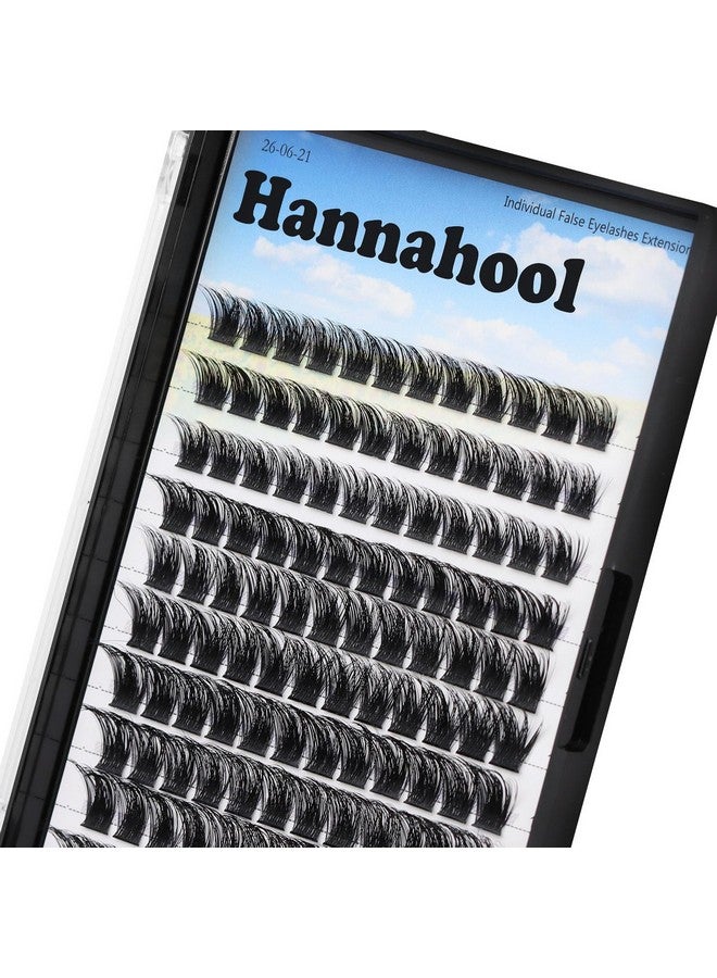 Hannahool 120pcs D Curl Individual Wide Stem Cluster DIY Eye Lashes Extensions Mixed 10-12-14-16mm/14-16-18mm/12-14-16mm Makeup Dramatic Volume Lashes (mixed 12-14-16mm) - Image 2