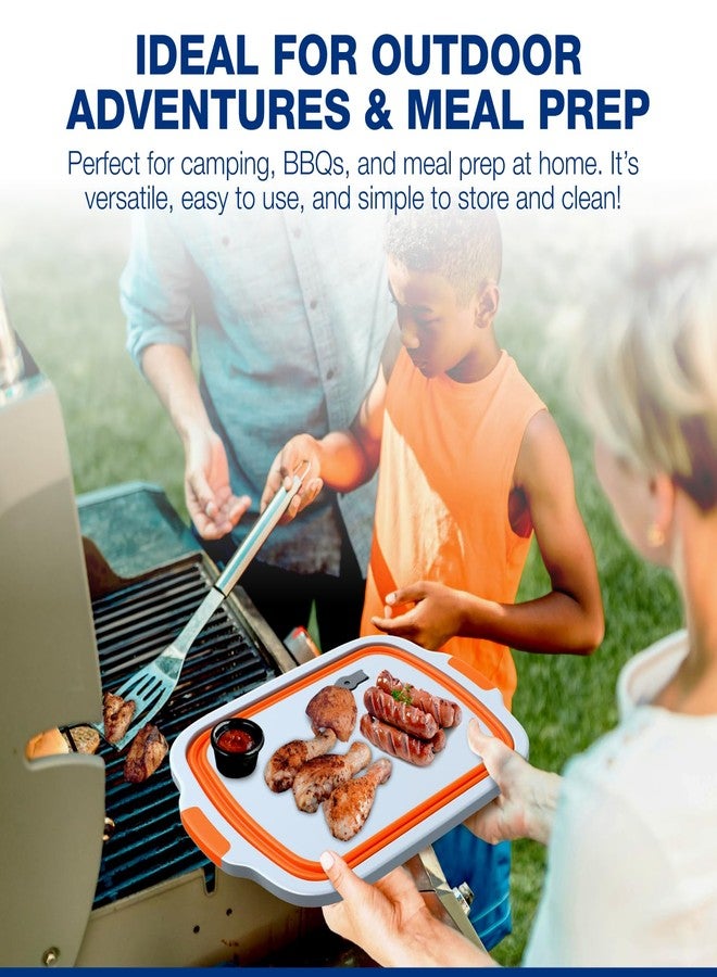 COSPARX 2-Pack XL Collapsible BBQ Prep Tub with Built-In Cutting Board, Lid & Strainer - Marinate, Drain & Prep - Large Food-Safe Container - Perfect for Grilling, Smoking & Outdoor Cooking - Image 4
