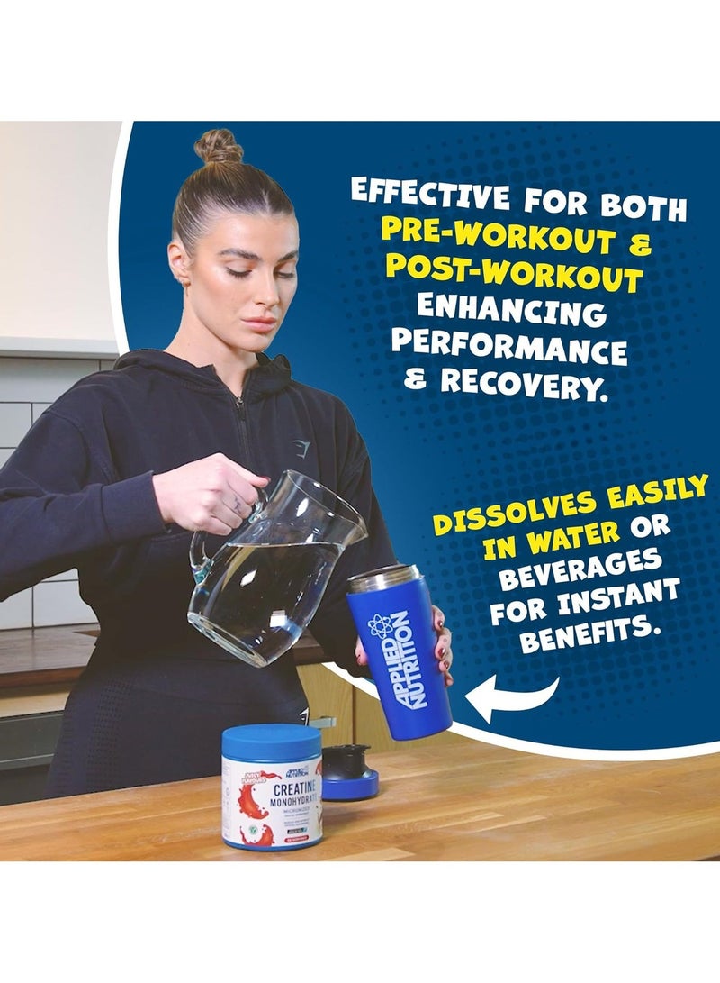 Applied Nutrition Creatine Monohydrate Micronized Cherry Apple Flavor 250g Creatine Powder 50 Servings 5g Creatine Per Serving Sugar Free Gluten Free Vegetarian - Image 4