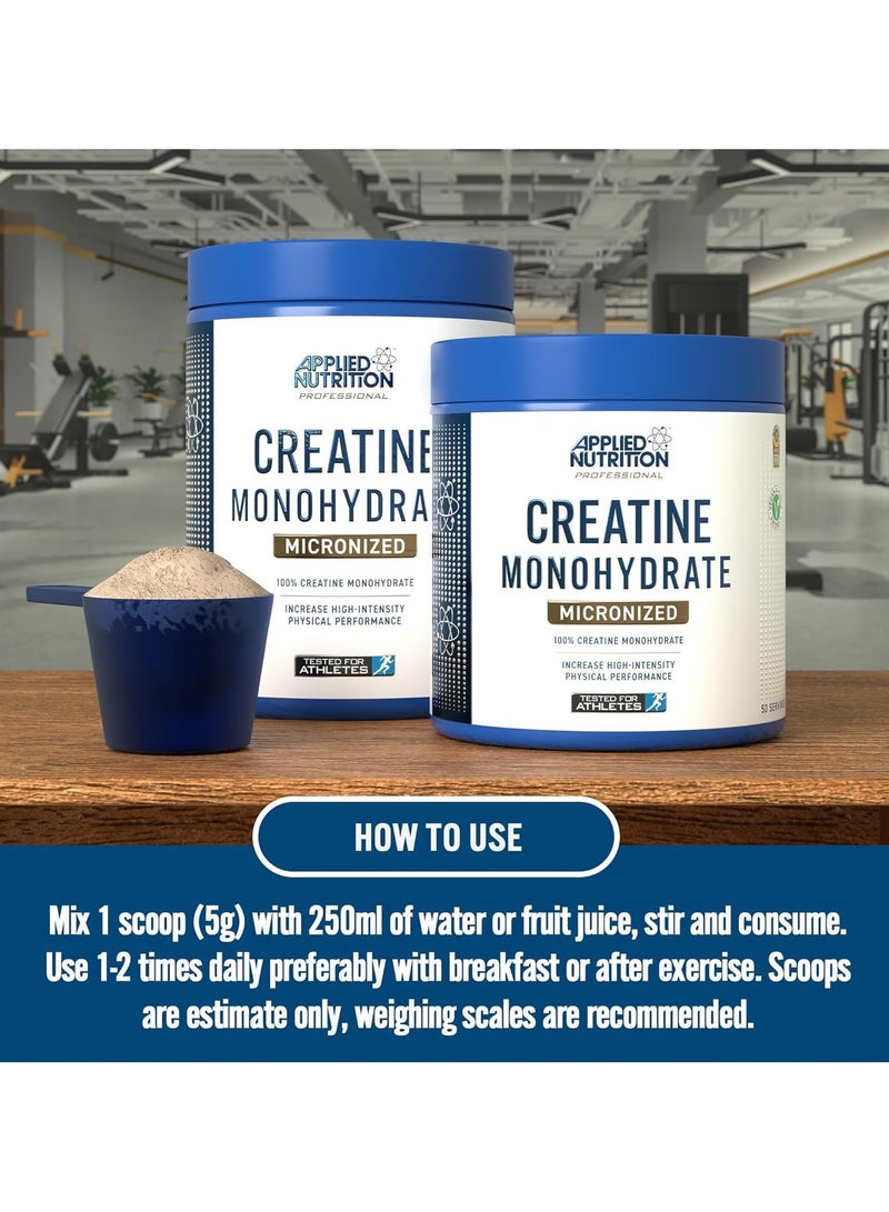 Applied Nutrition Creatine Monohydrate Micronized Cherry Apple Flavor 250g Creatine Powder 50 Servings 5g Creatine Per Serving Sugar Free Gluten Free Vegetarian - Image 5