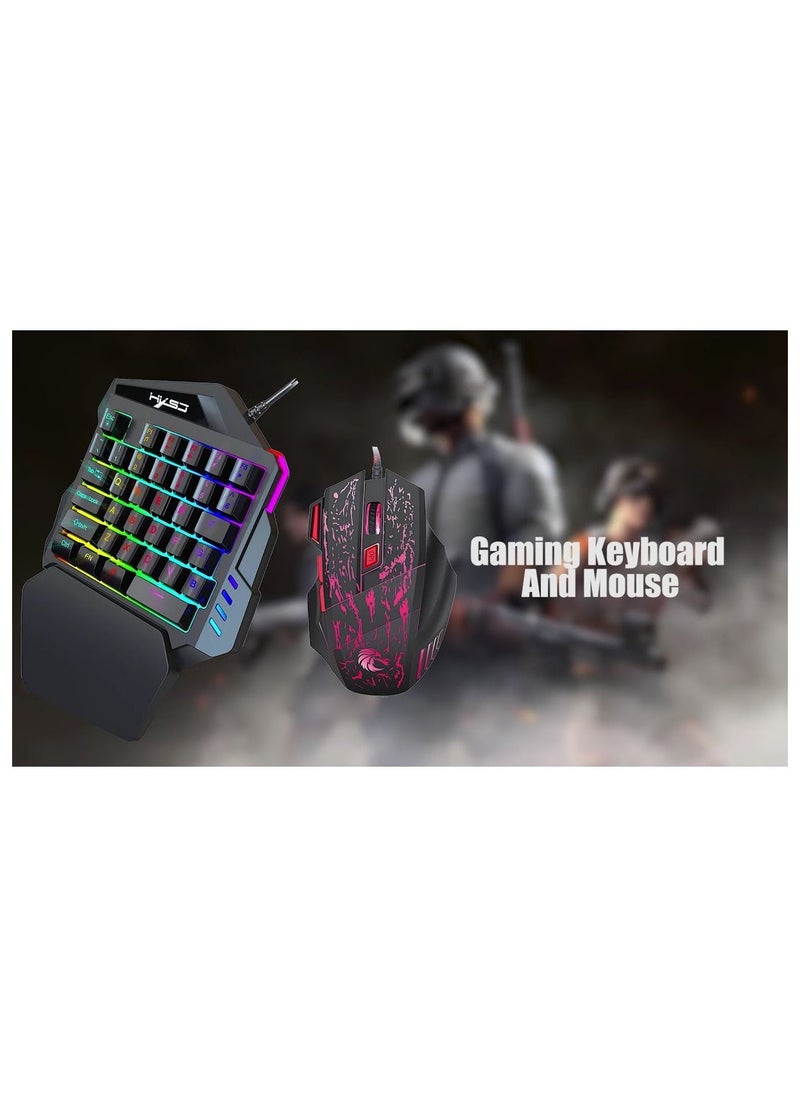 HXSJ Wired Keyboard With Mouse Set Black  - Image 5