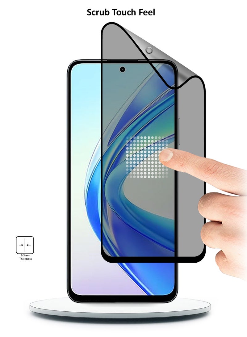 Wtech Honor X7b 4G 2023 Nano Ceramic Privacy Full Glue Full Cover Matte Flexible Screen Protector (MSCNMP) - Clear/Black - Image 4