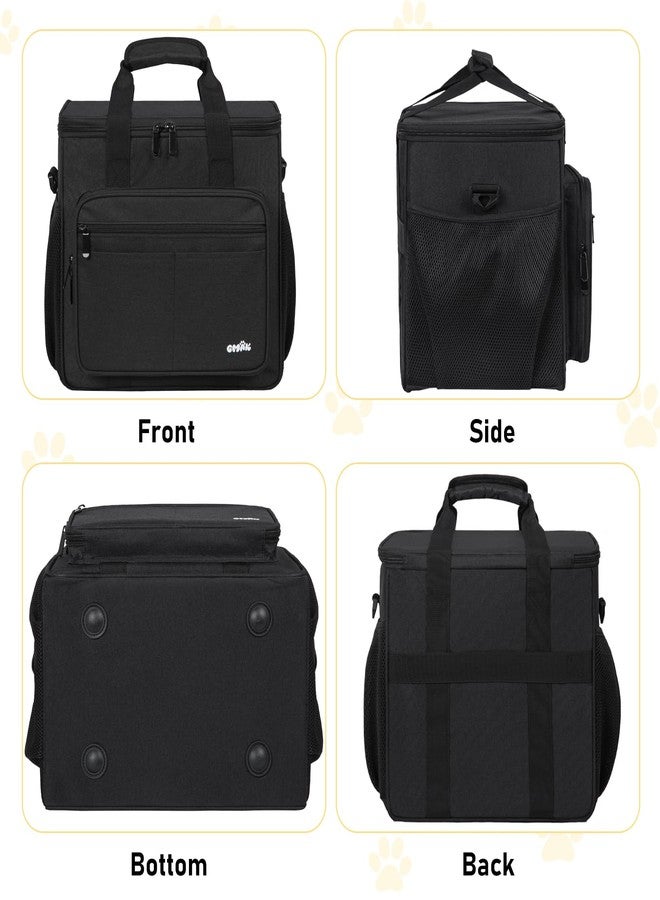GMAK Large Pet Grooming Bag, Dog Grooming Tote Bags Supplies Organizer Case Pets Tools Organizer Tote for Dog Cat Grooming Tool Kit, Clippers, Scissors and Accessories, Black(Bag Only) - Image 4