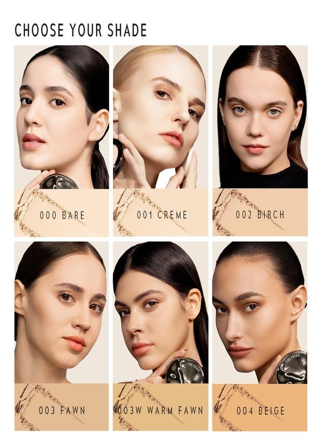 TIMEPHORIA Timeless Optima Cover-Blur Skin Perfection Powder Foundation - Full Coverage, Blur Matte Finish, 16H Oil Control, Non-Comedogenic, with Double-Sided Applicator (02 Birch) - Image 4