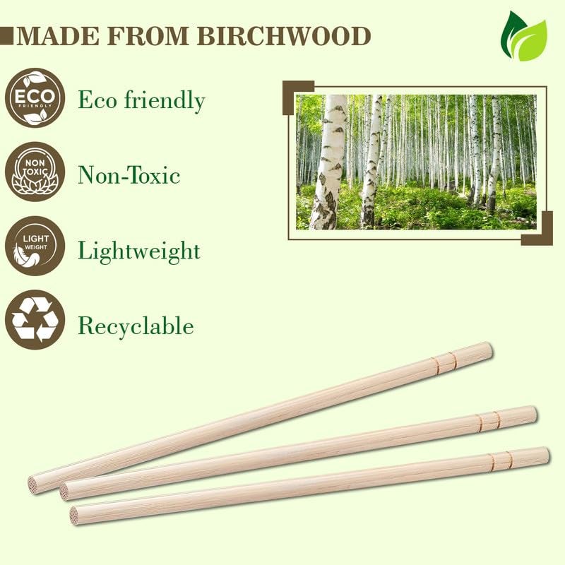 UNIFY EcoHomes 100 Pieces Wooden Disposable Beverage Stirrer Sticks 8 inch DrinkCocktailCoffeeTea Stirrer for BarCoffee ShopsRestaurants and Cafeterias - Image 4