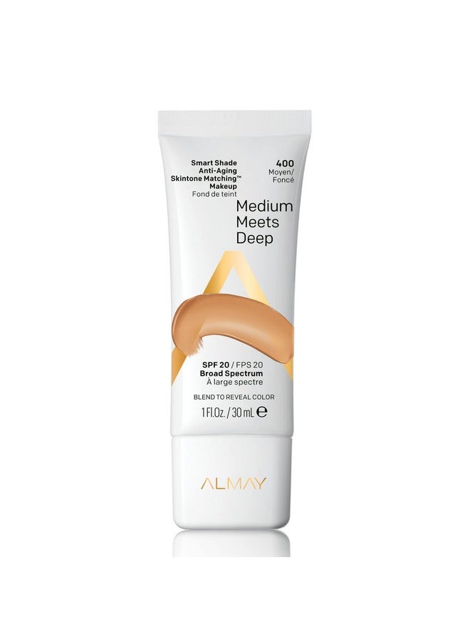 Almay - Smart Shade Antiaging Skintone Matching Makeup, Hypoallergenic, Cruelty Free, Oil Free, Fragrance Free, Dermatologist Tested Foundation With Spf 20, 1Oz - Image 1