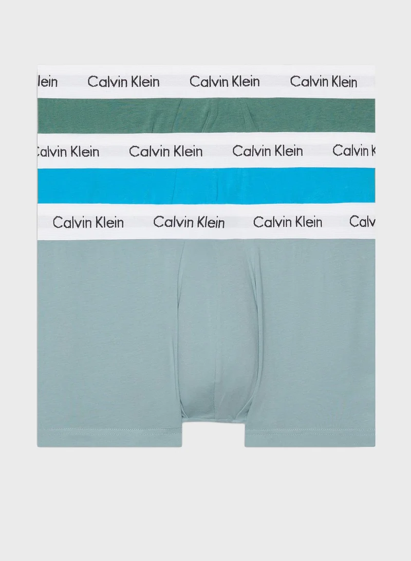 CALVIN KLEIN 3-Pack Cotton Stretch Low Rise Trunks