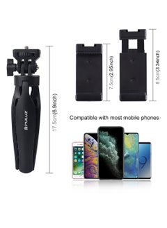 PULUZ Desktop Tripod Mount with Phone Clamp and Adjusting Tripod Head for Phones Camrea Gopro Projecter  - Image 4