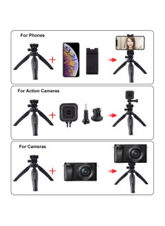 PULUZ Desktop Tripod Mount with Phone Clamp and Adjusting Tripod Head for Phones Camrea Gopro Projecter  - Image 3