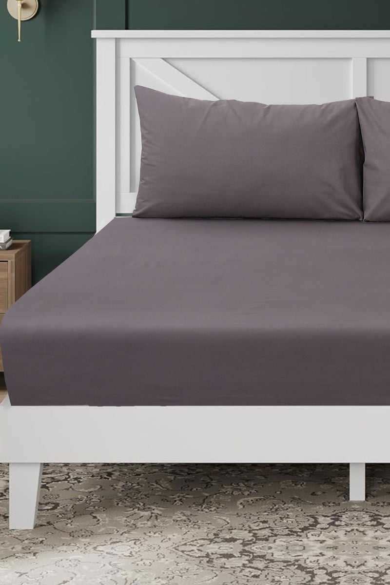 القيلولة زين طقم ملاءات سرير Siesta Zen™ من 3 قطع من القطن الفاخر T250، مزود بجيب عميق 30 سم، مرن بالكامل، مناسب للجميع، ناعم للغاية، يسمح بمرور الهواء، ومقاوم للتجاعيد (غطاء سرير واحد + 2 غطاء وسادة)  - Image 2
