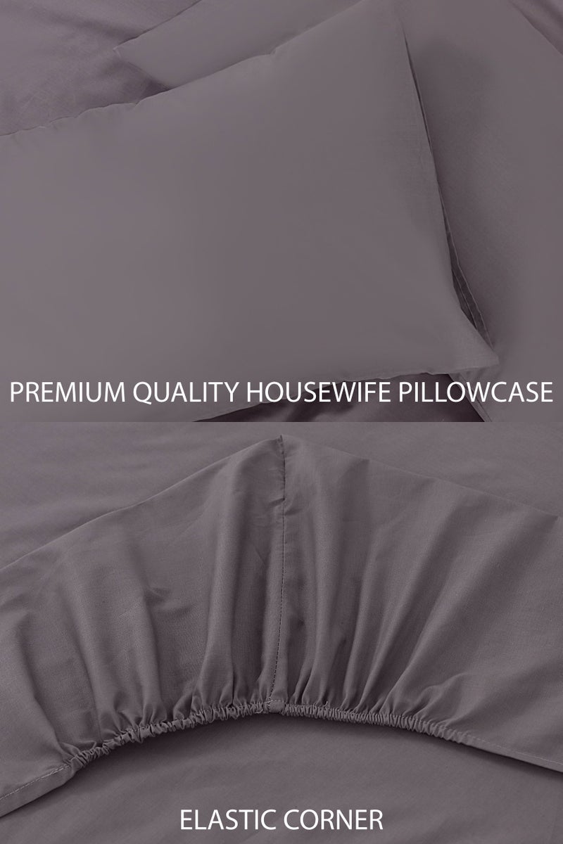 Siesta Zen™ 3 Pcs Set Premium T250 Cotton Rich Fitted Sheet Set Full Elastic 30cm Deep Pocket Fits for All, Ultra Soft, Breathable, Wrinkle Resistant (1 Fitted+2 Pillowcases) - Image 4