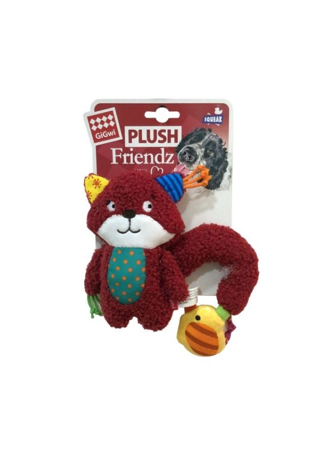 GiGwi Plush Friendz Squirrel with Squeaker and Crinkle S/M