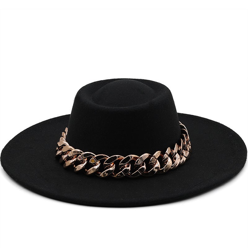 Fedora Hat Unisex European 9.5CM Large Brim  Felt Hat - Image 2
